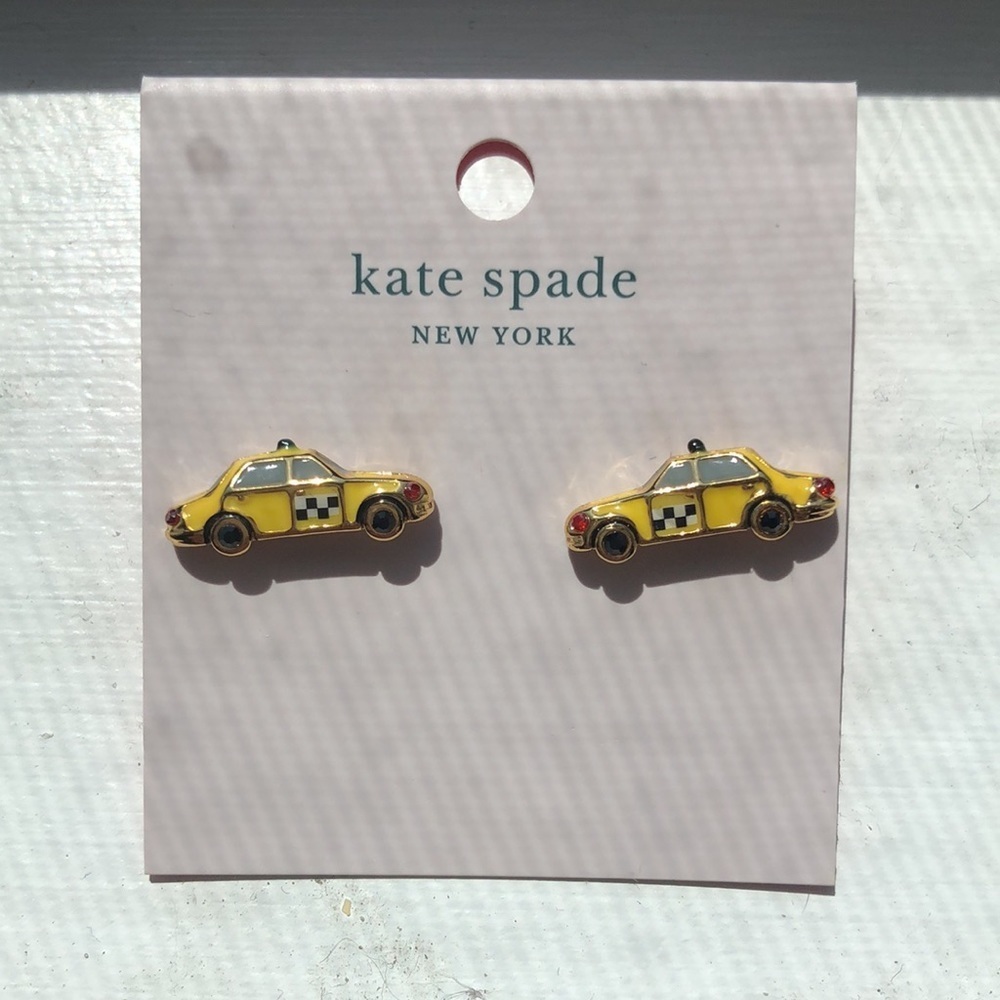 KATE SPADE TAXI EARRINGS. NWT